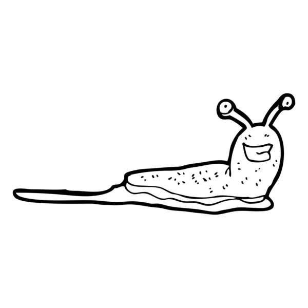 Šťastný slizkého slimáka kreslený — Stockový vektor