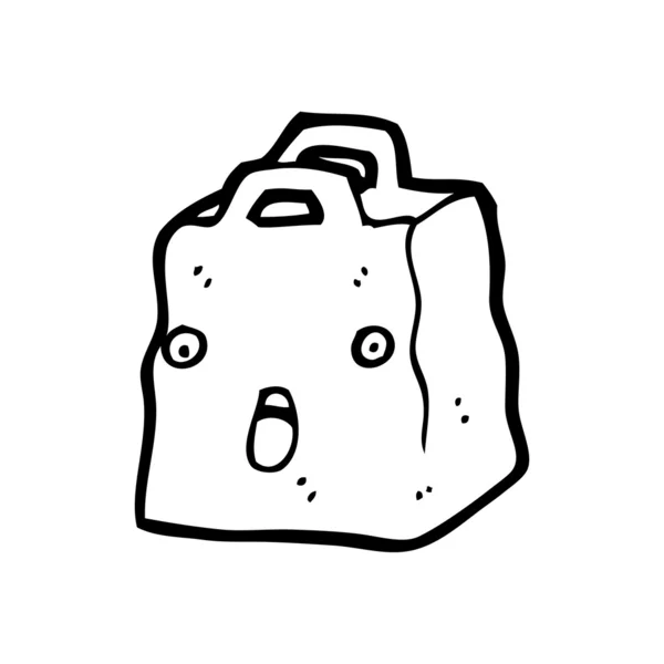 Bolsa de compras de dibujos animados — Vector de stock