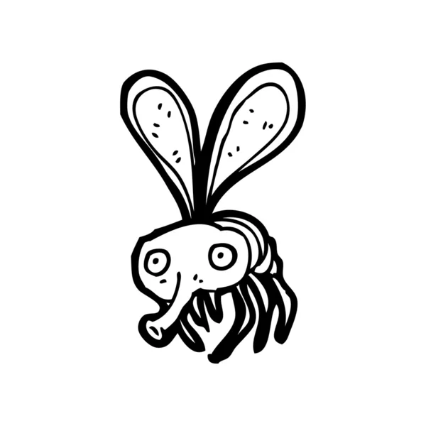Dibujos animados mosca fea — Vector de stock