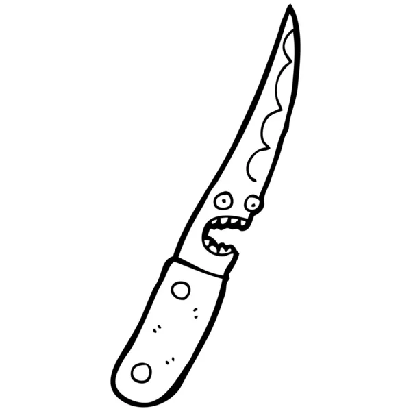 鋭いナイフの漫画 — ストックベクタ