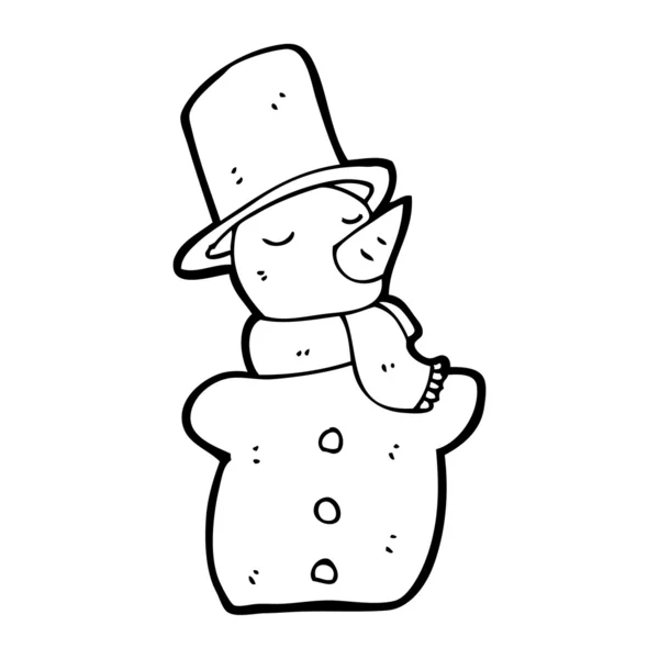 Sneeuwpop cartoon — Stockvector