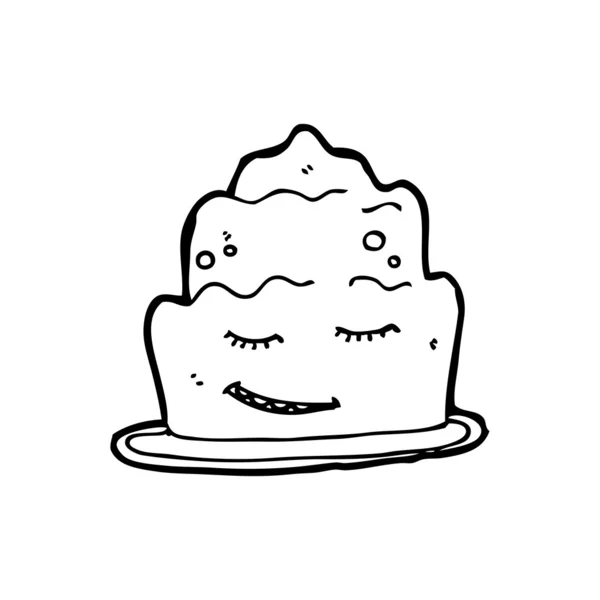 Happy jelly dessert cartoon — Stock vektor