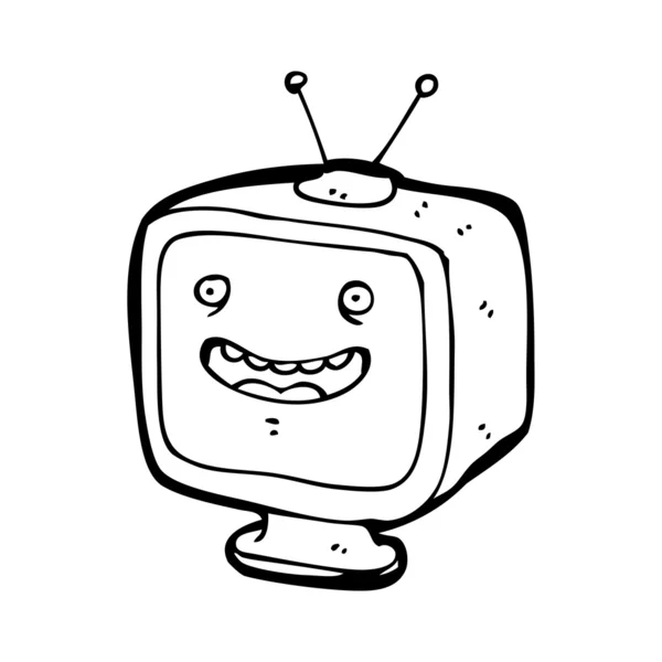 Zeichentrickfigur im Fernsehen — Stockvektor