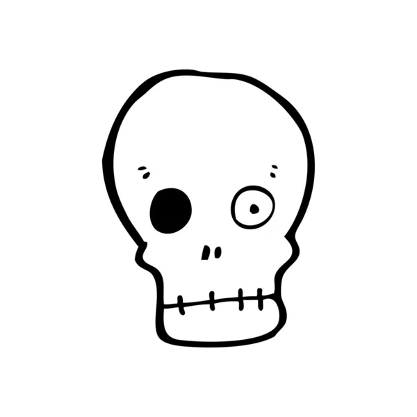 Spooky skull cartoon — 图库矢量图片