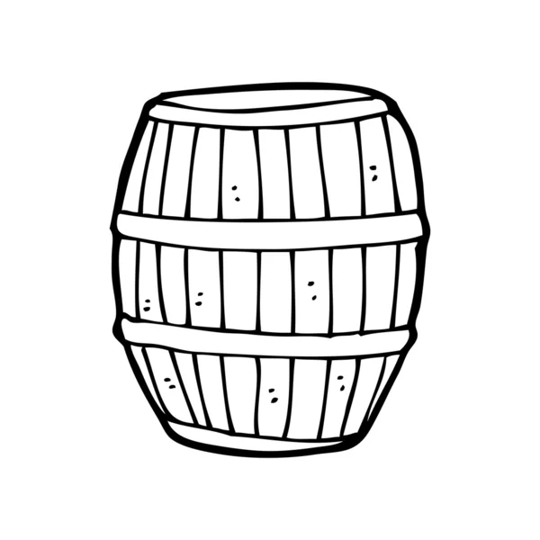 Desenhos animados de barril velho — Vetor de Stock