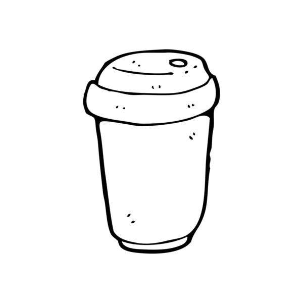 Tirar desenhos animados café — Vetor de Stock