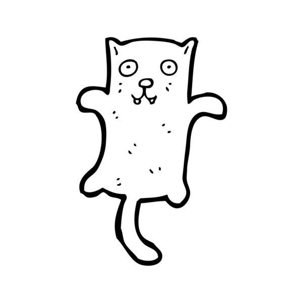 Felice salto gatto cartone animato — Vettoriale Stock