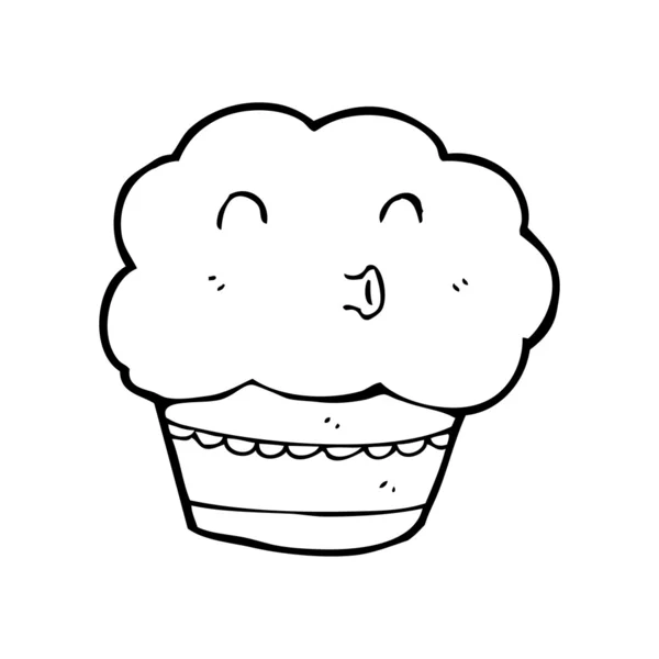 Fütyülő rajzfilm csésze sütemény — Stock Vector