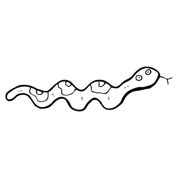 Dibujos animados de serpiente siseante — Vector de stock