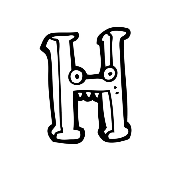 Cartoon brief h — Stockvector