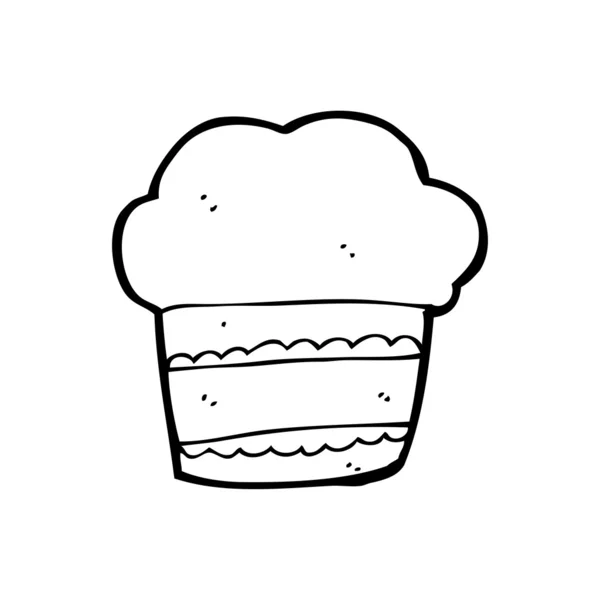 Grand muffin dessin animé — Image vectorielle