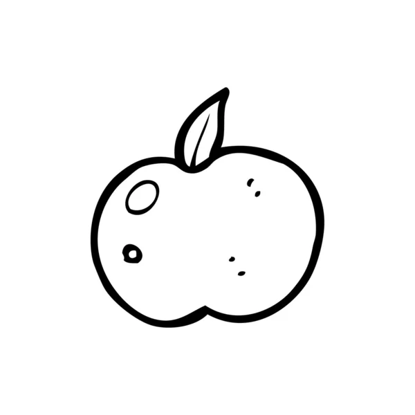 Cartone animato mela lucida — Vettoriale Stock