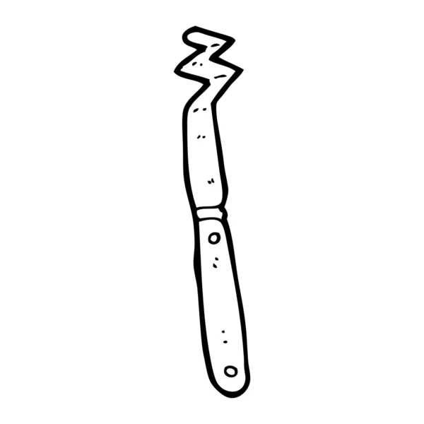Bent knife cartoon — Stock Vector