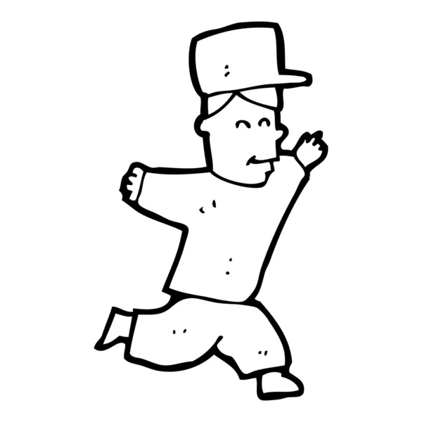 Feliz hombre corriendo dibujos animados — Archivo Imágenes Vectoriales