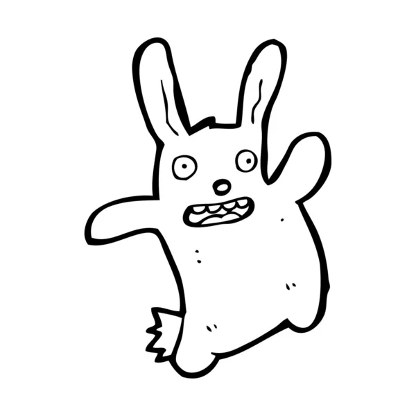 Crazy dancing rabbit cartoon — Stockvector