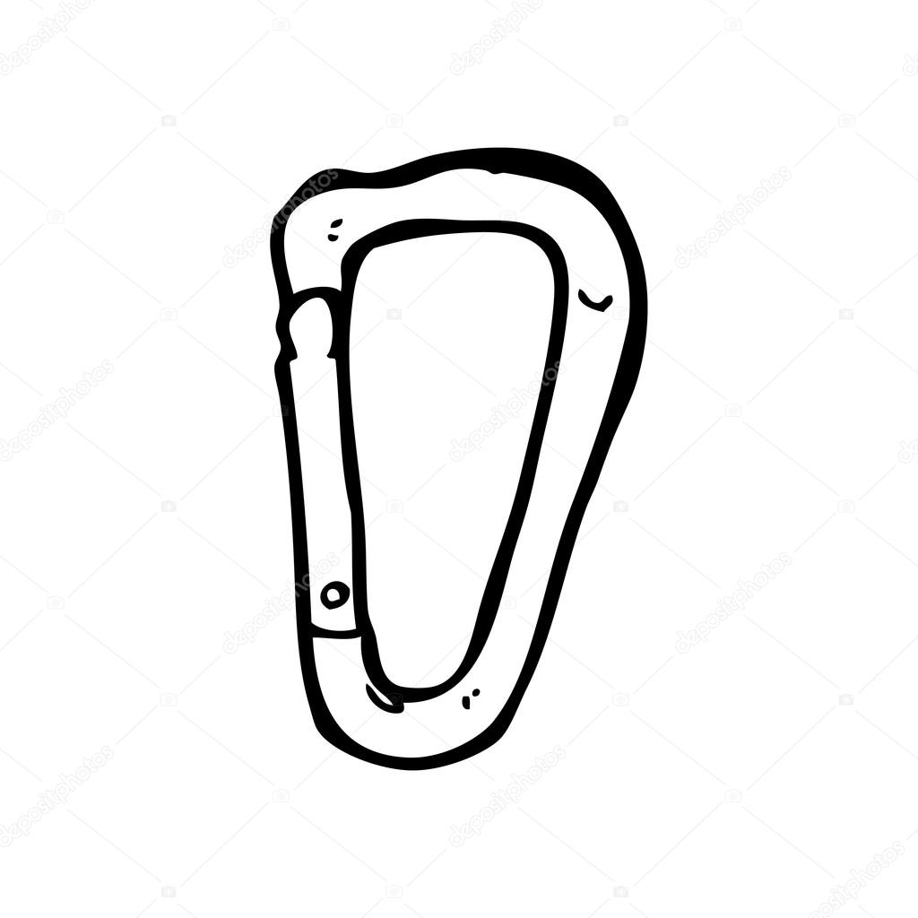 Climbing carabiner cartoon Stock Vector by ©lineartestpilot 19899555