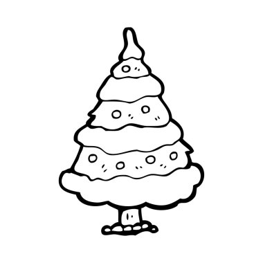 Noel ağacı karikatür