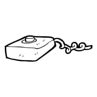 basma düğmesi karikatür