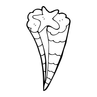 Retro yıldız ve bulutlar çizgi film