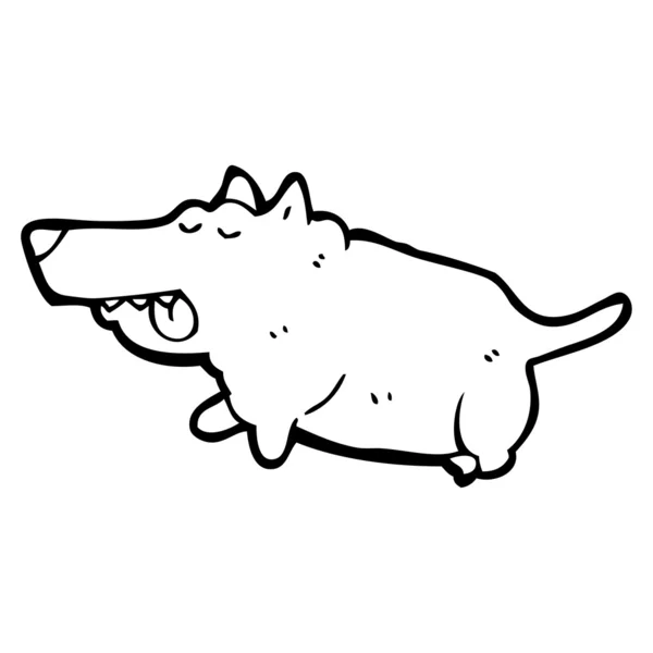 Desenho animado cão gordo — Vetor de Stock