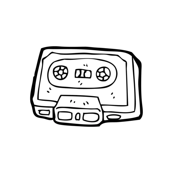 Retro cassette tape cartoon — Stock Vector