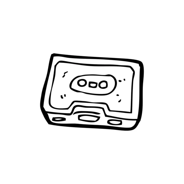 Cinta de cassette retro de dibujos animados — Vector de stock