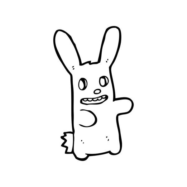 Spooky bunny cartoon — Stockvector