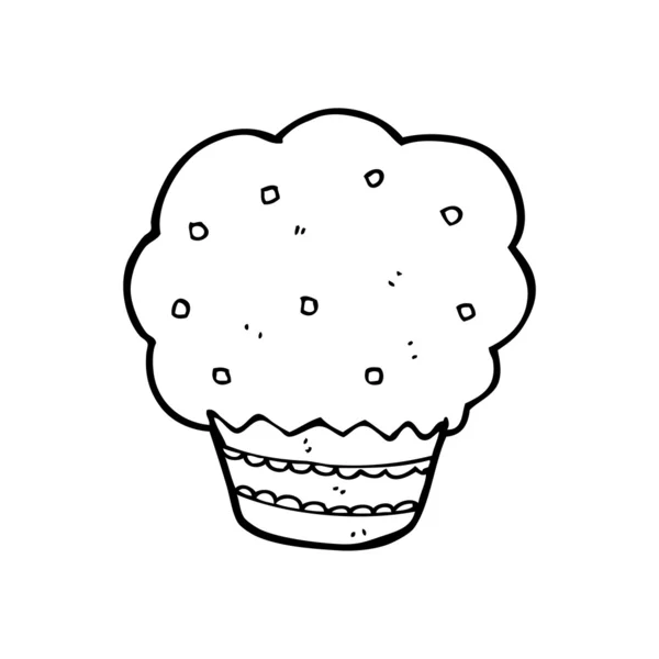 Chocolate chip muffin desenhos animados — Vetor de Stock