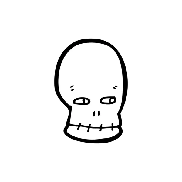 White Alien Skull — Stock Vector