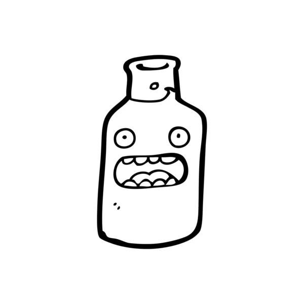 Wine bottle cartoon character — Stock Vector