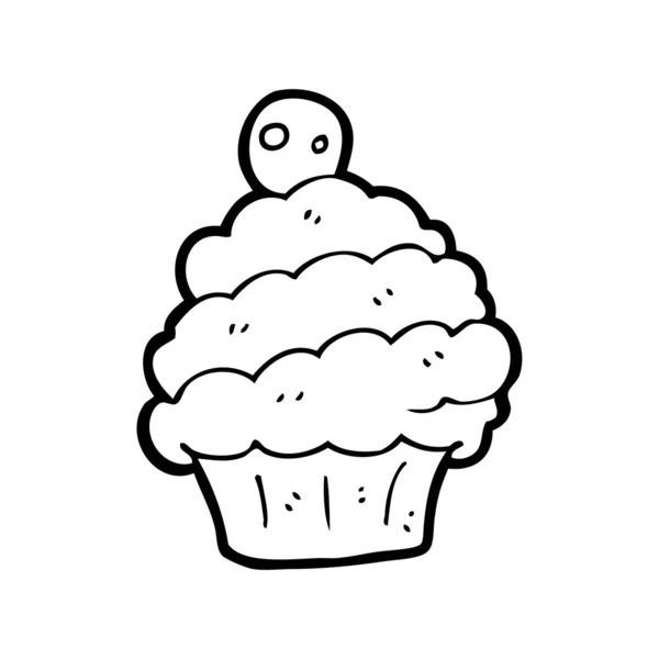 Cupcake de bande dessinée — Image vectorielle