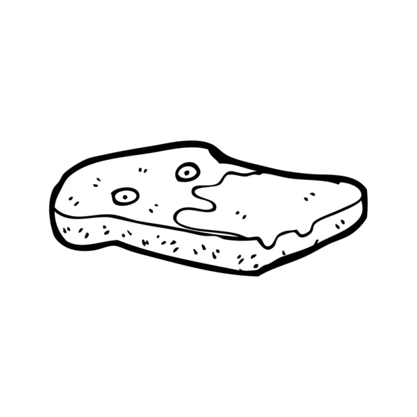 Loco personaje de la tostada de dibujos animados — Archivo Imágenes Vectoriales