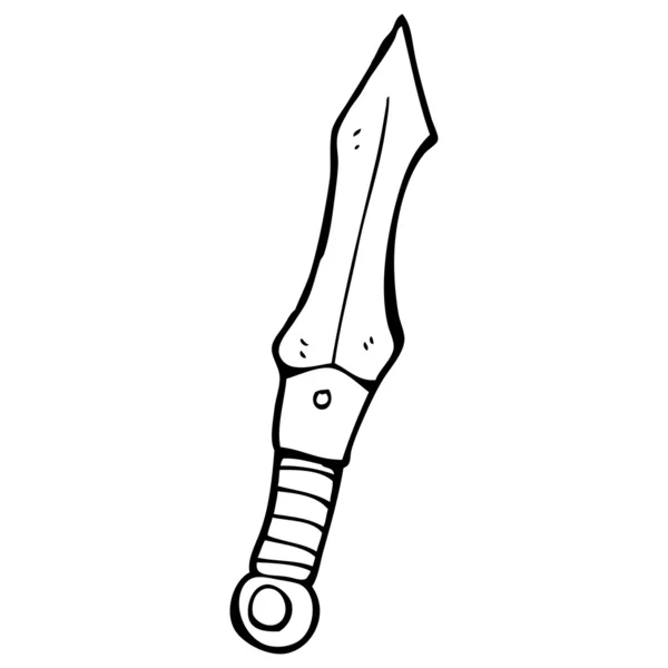 Cartoon old knife — Stock Vector