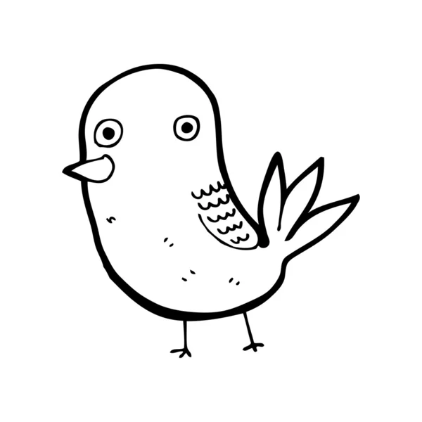 Lindo pájaro dibujos animados — Vector de stock