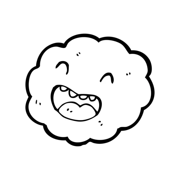 Happy retro cloud cartoon — Stock Vector