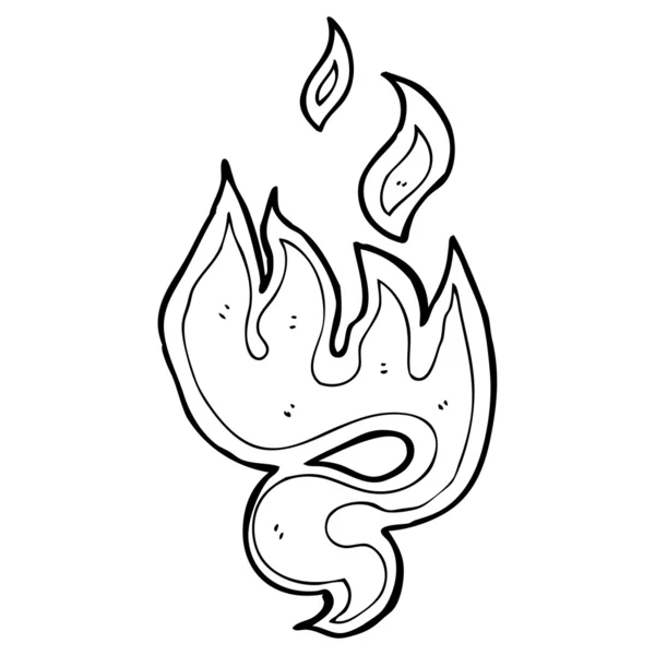 Elemento de design de chama de tatuagem —  Vetores de Stock