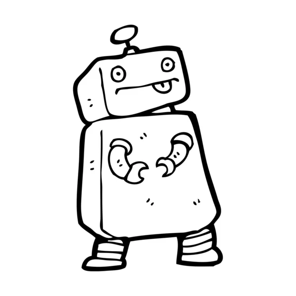Hranatý robot karikatury — Stockový vektor