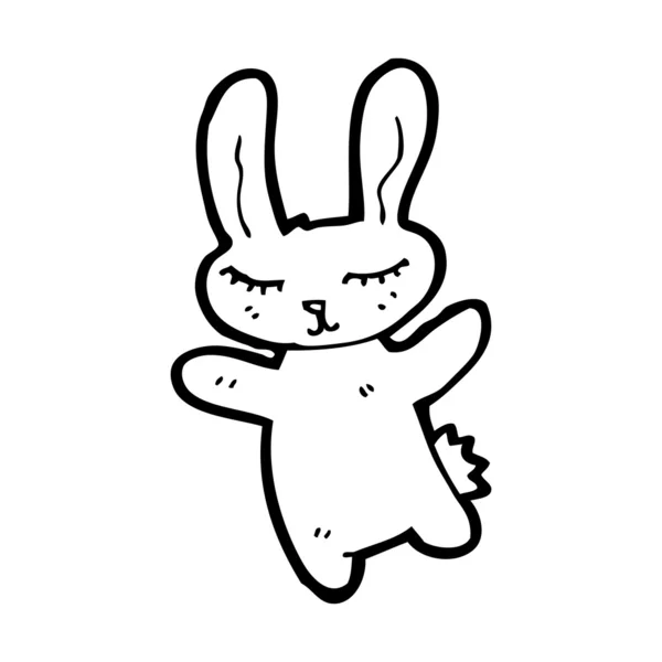 Coniglietto cartone animato con cuore d'amore — Vettoriale Stock