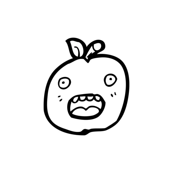 Talking apple cartoon — Stock Vector