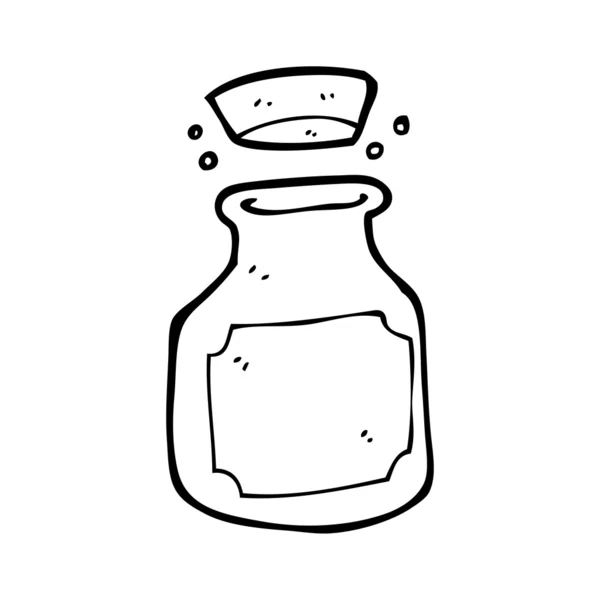 Traditional jar with cork lid drawing — Stock Vector