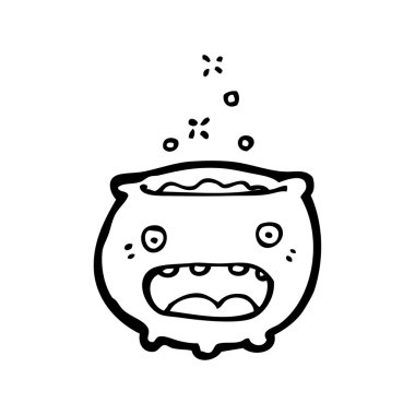 Magic cauldron karikatür