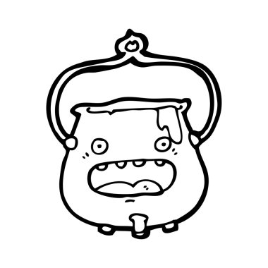 Magic cauldron karikatür