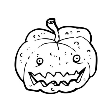 Spooky halloween balkabağı karikatür