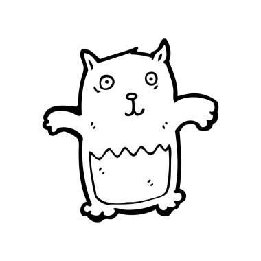 çizgi film heyecanlı kedi