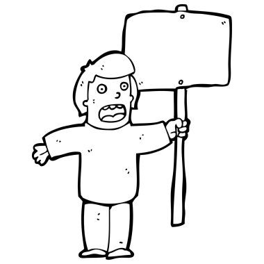 adamı afişini karikatür