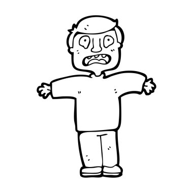 adam karikatür korkuttu