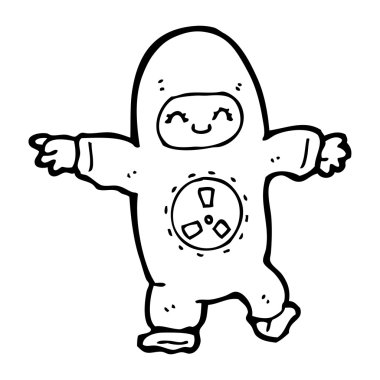 radyasyon elbisesi'karikatür adamı