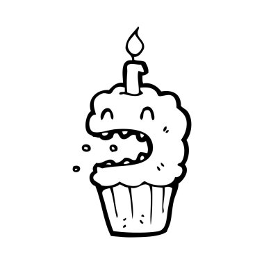 mum cupcake karikatür