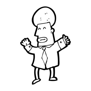 işadamı ile afro çizgi film