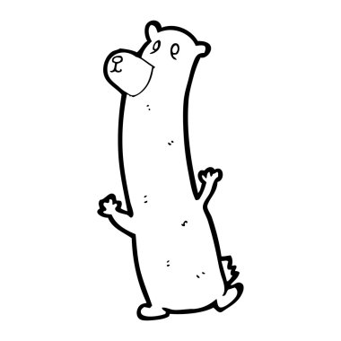 Kutup ayısı komik karikatür